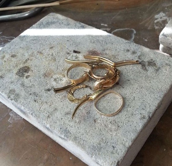 scrap gold awaiting its fate..