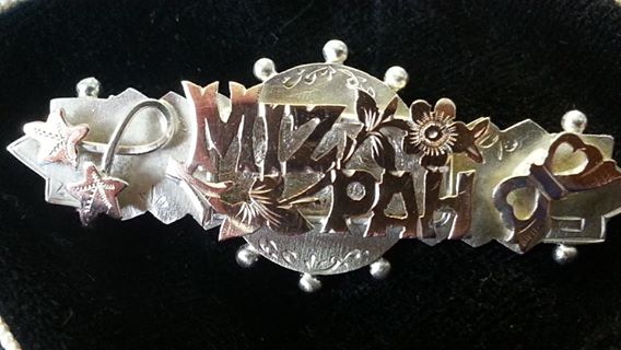 Silver and rose gold "MIZPAH" antique brooch from 1901 - Price on request!